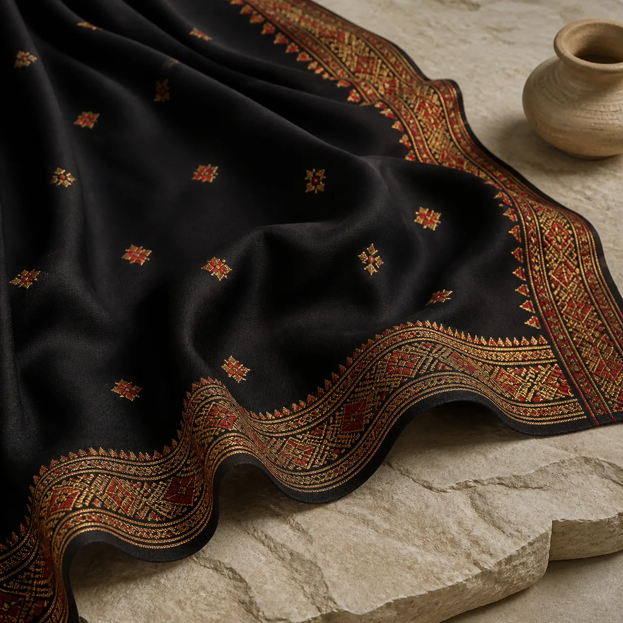 پارچه بندری مشکی شب بندر – نمای 3